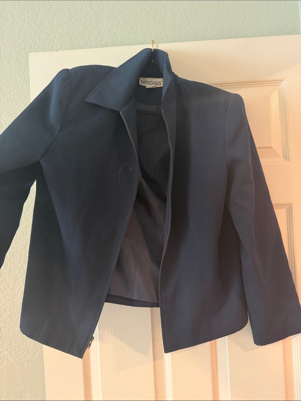 Briggs New York Women's Navy Zip-Front Blazer Jacket
